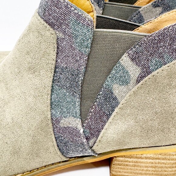 Boutique by Corky's Olive Green Camo Vegan Suede 'Crisp' Bootie   Size 11 NEW - Picture 6 of 13